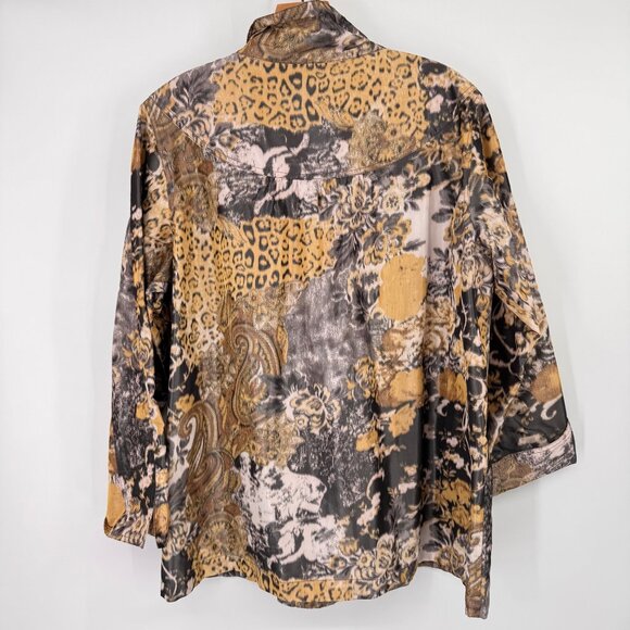Sharon Young size XL Womens Multi-Pattern Jacket Polyester Blend - Picture 13 of 14